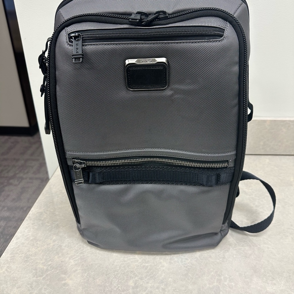 Tumi Gray and Black Men's Bag